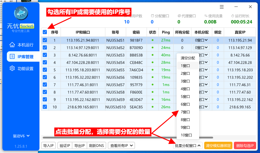 添加单条IP界面示例