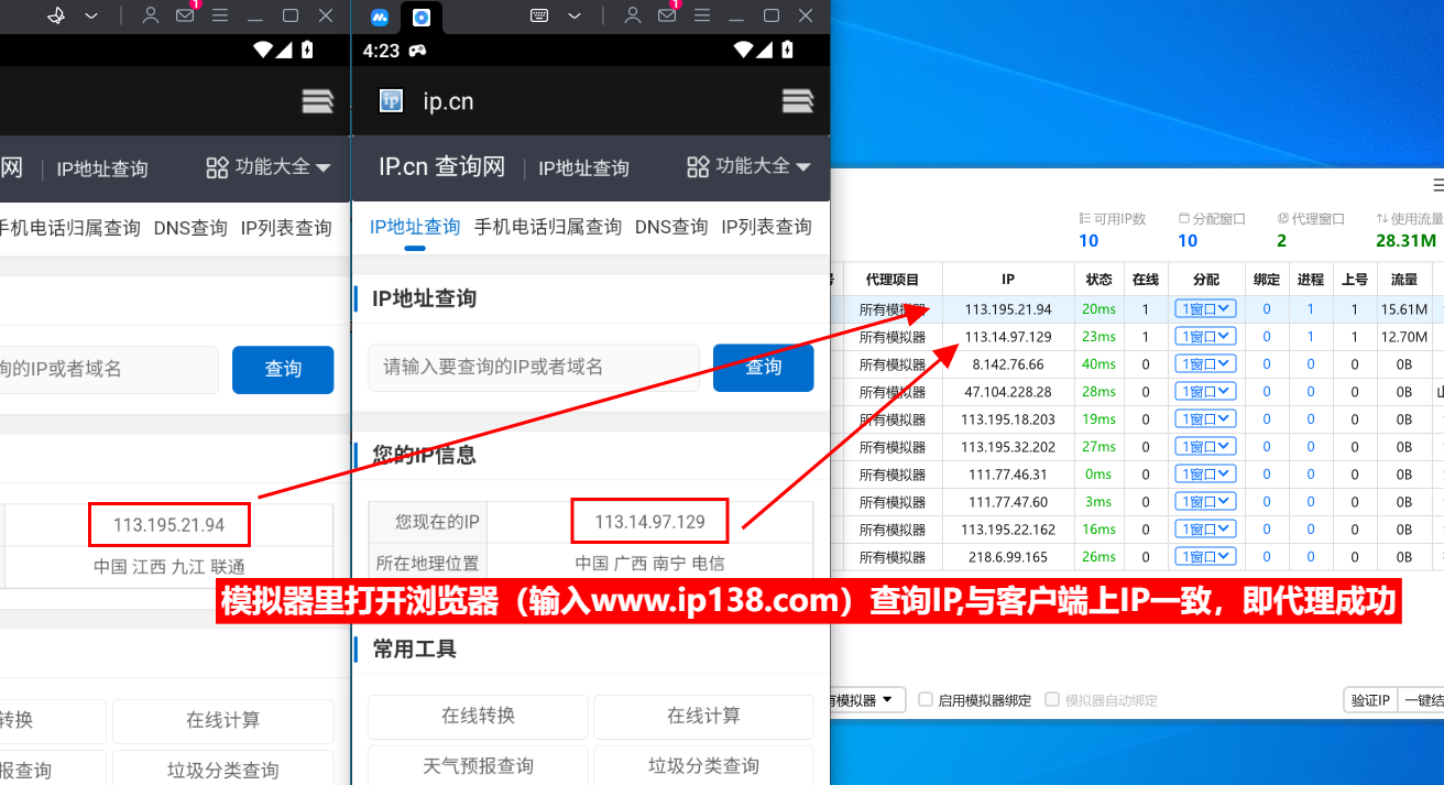 添加单条IP界面示例